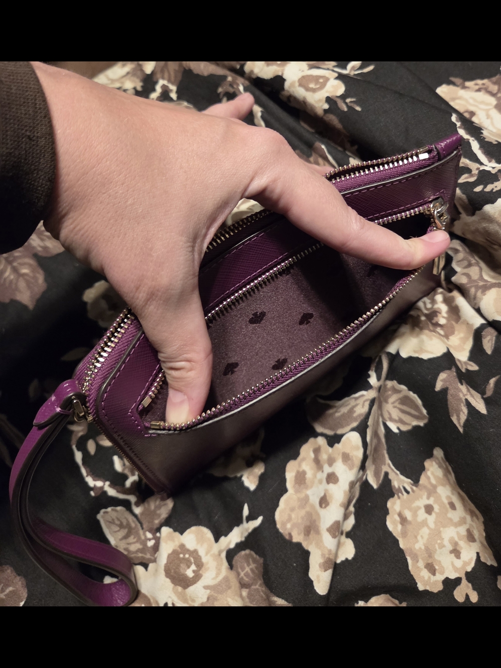 Kate Spade New York Magenta Saffiano Wristlet - Picture 2 of 3